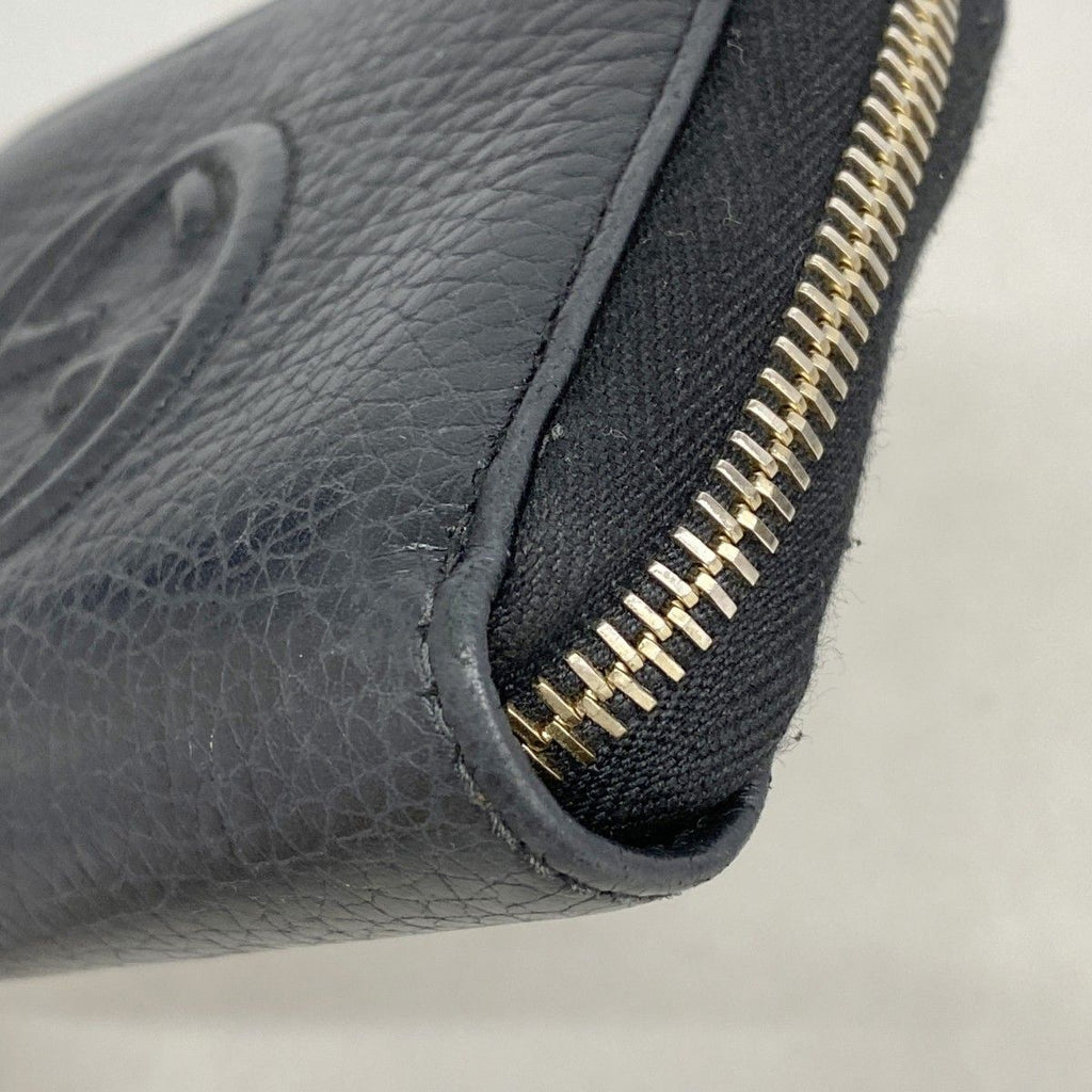 Gucci Coin Case Soho Leather Black Champagne Gold — view 6