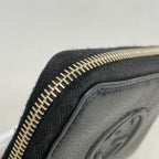Gucci Coin Case Soho Leather Black Champagne Gold — view 5