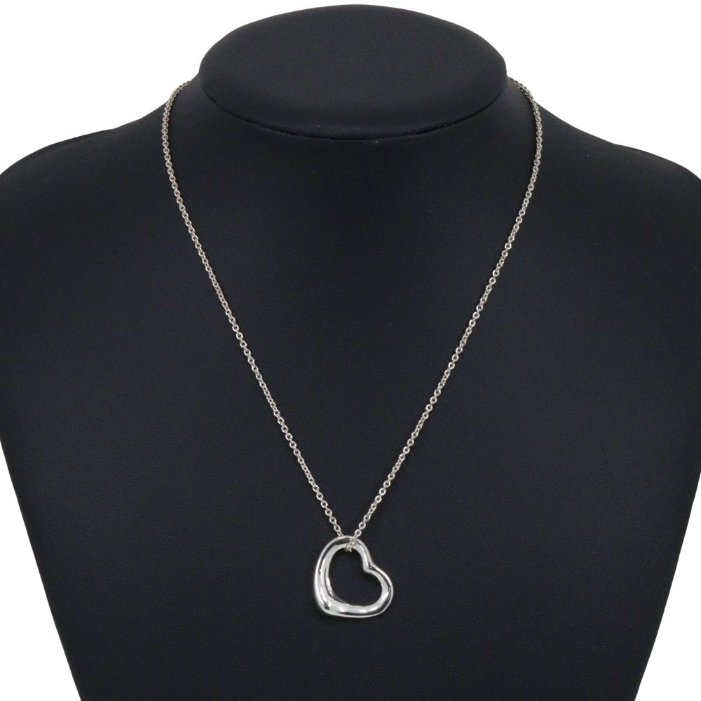 Tiffany & Co Open Heart Elsa Peretti 925 Sterling Silver Necklace — view 2