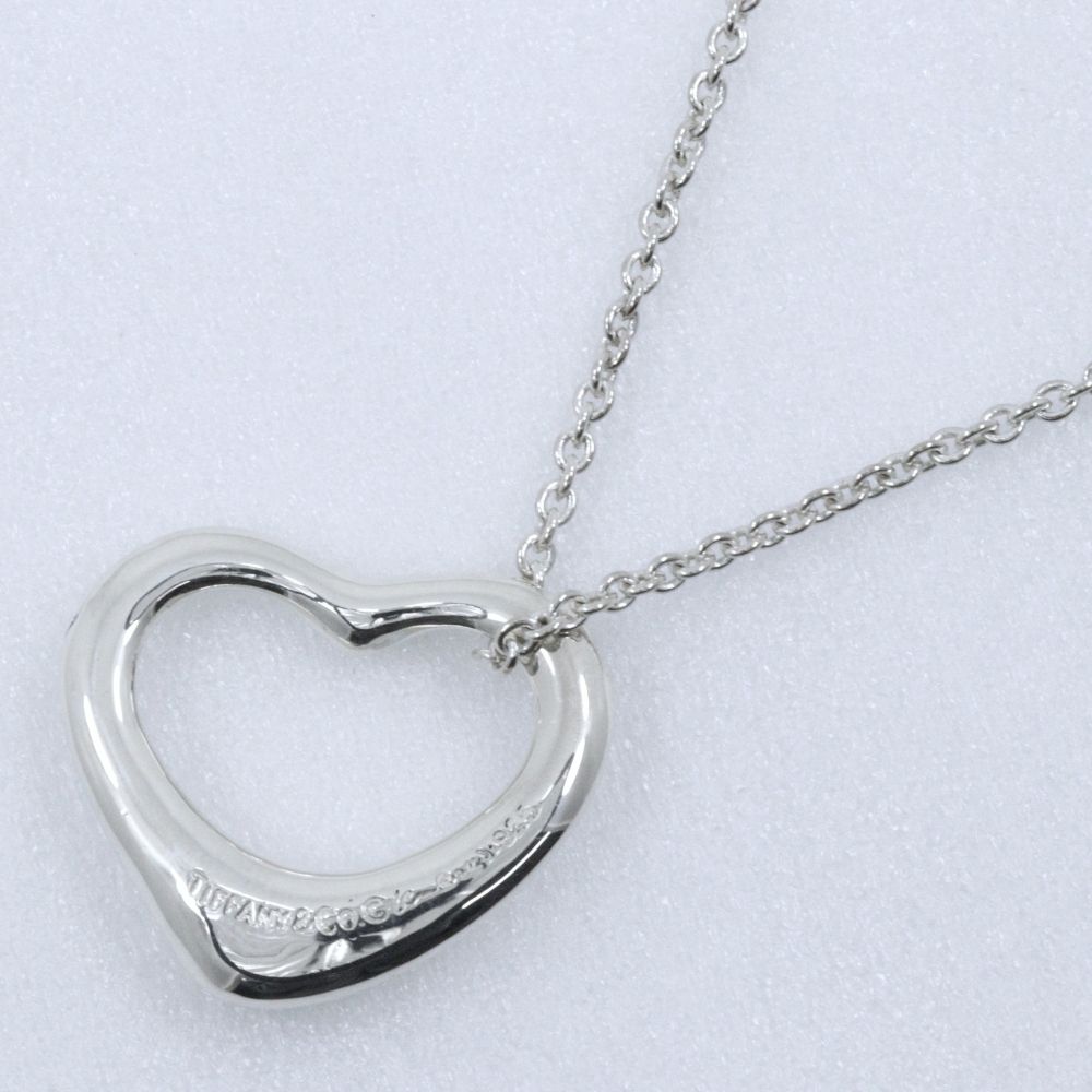 Tiffany & Co Open Heart Elsa Peretti 925 Sterling Silver Necklace — view 3