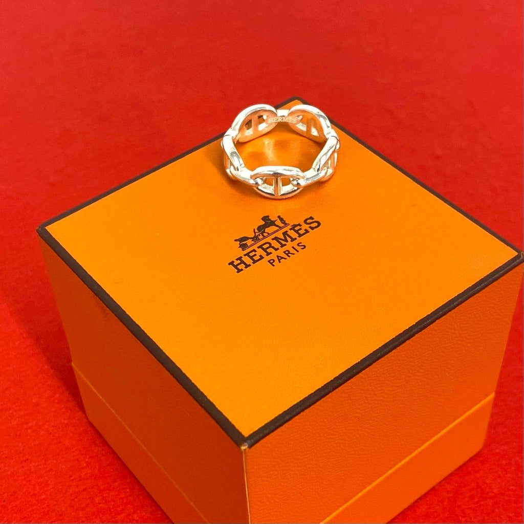 Hermes Chaine D'ancre Ring 925 Sterling Silver