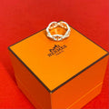 Hermes Chaine D'ancre Ring 925 Sterling Silver