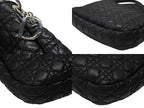 Dior Cannage Shoulder Bag Black Lambskin Silver — view 5
