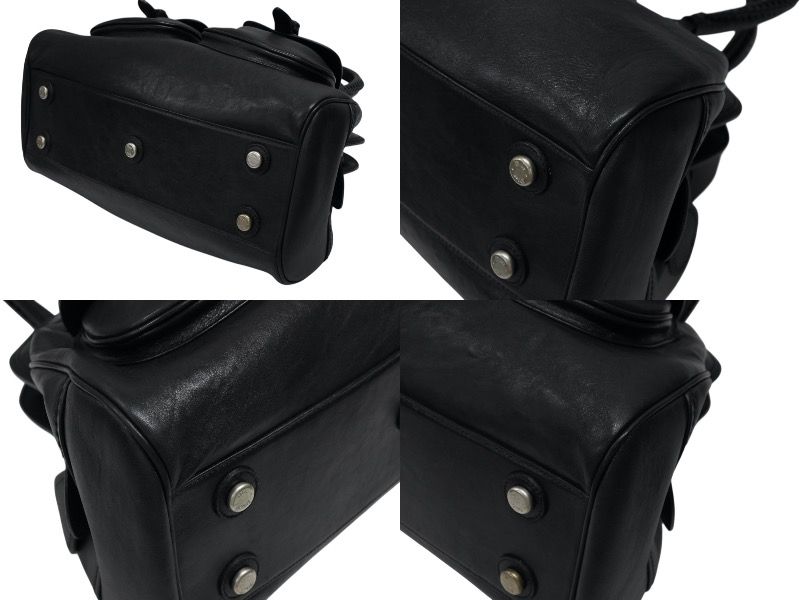 Dior Handbag Leather Black Silver — view 8