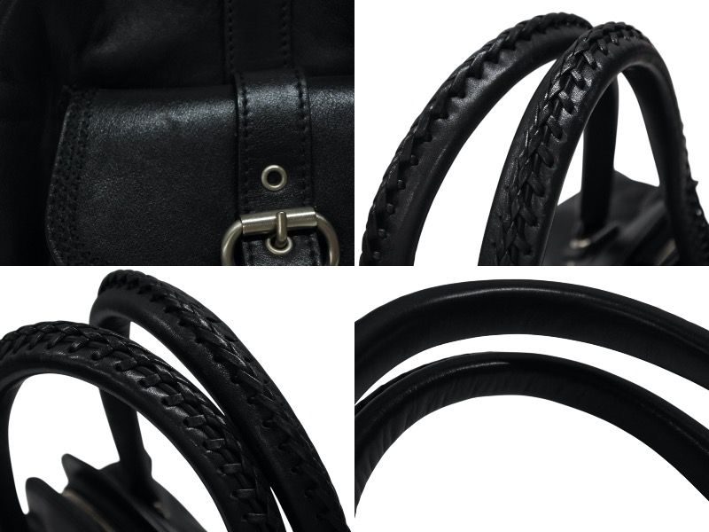 Dior Handbag Leather Black Silver — view 7