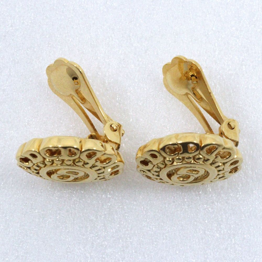 Dior CD Logo Gold Plated Earrings — view 5
