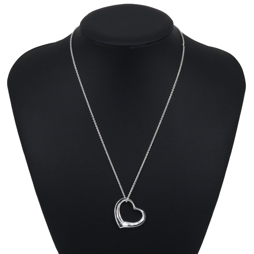 Tiffany & Co Open Heart Elsa Peretti 925 Sterling Silver Necklace — view 2