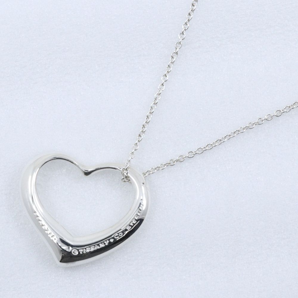 Tiffany & Co Open Heart Elsa Peretti 925 Sterling Silver Necklace — view 3