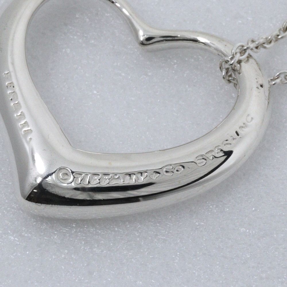 Tiffany & Co Open Heart Elsa Peretti 925 Sterling Silver Necklace — view 9