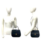 Gucci Vintage Horse Shoe Leather 2-Way Shoulder Bag Black — view 2