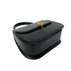 Gucci Vintage Horse Shoe Leather 2-Way Shoulder Bag Black — view 7