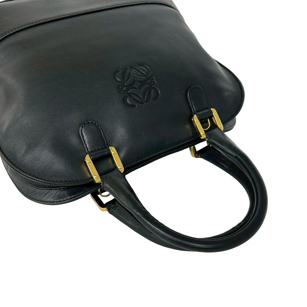 Loewe Vintage Anagram Logo Leather Mini Tote Boston Bag Black — view 4