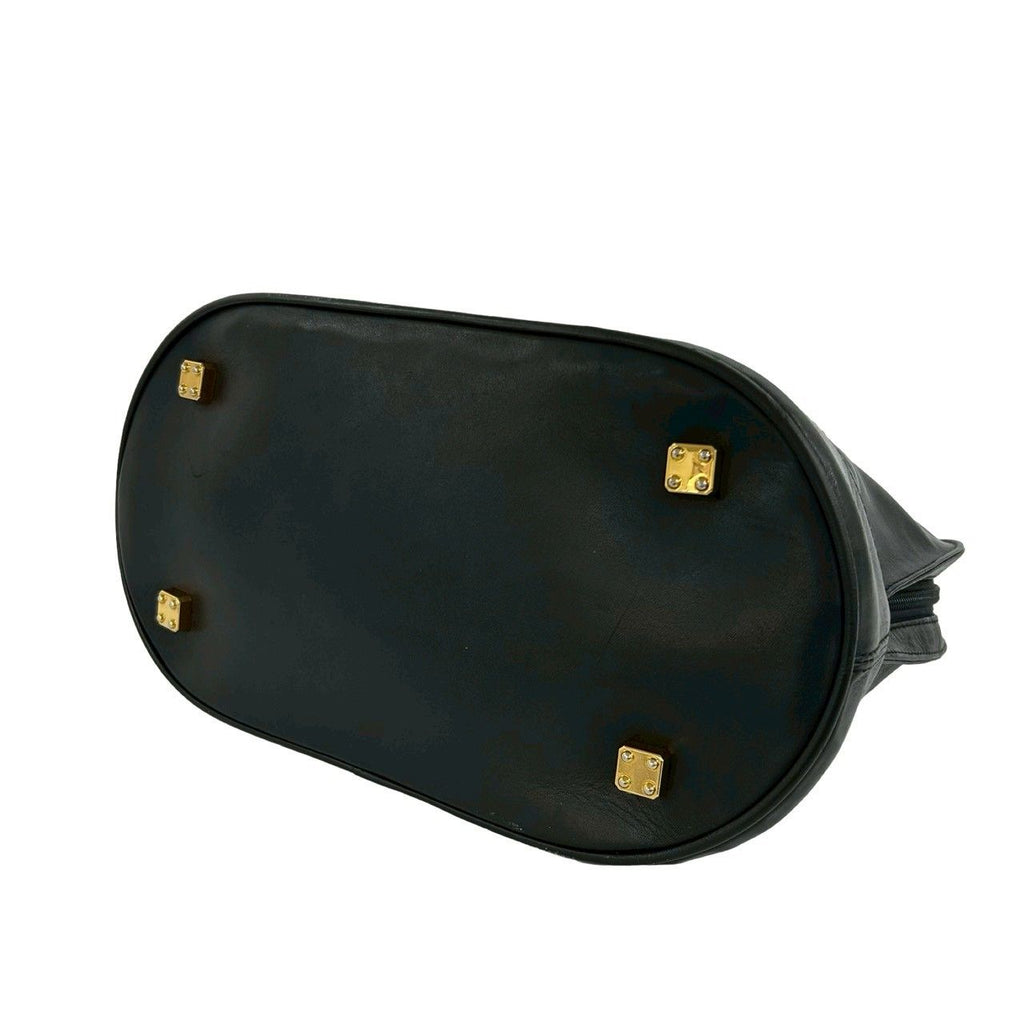 Loewe Vintage Anagram Logo Leather Mini Tote Boston Bag Black — view 8