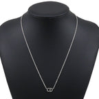 Dior CD Logo Metal Rhinestone Necklace — view 2