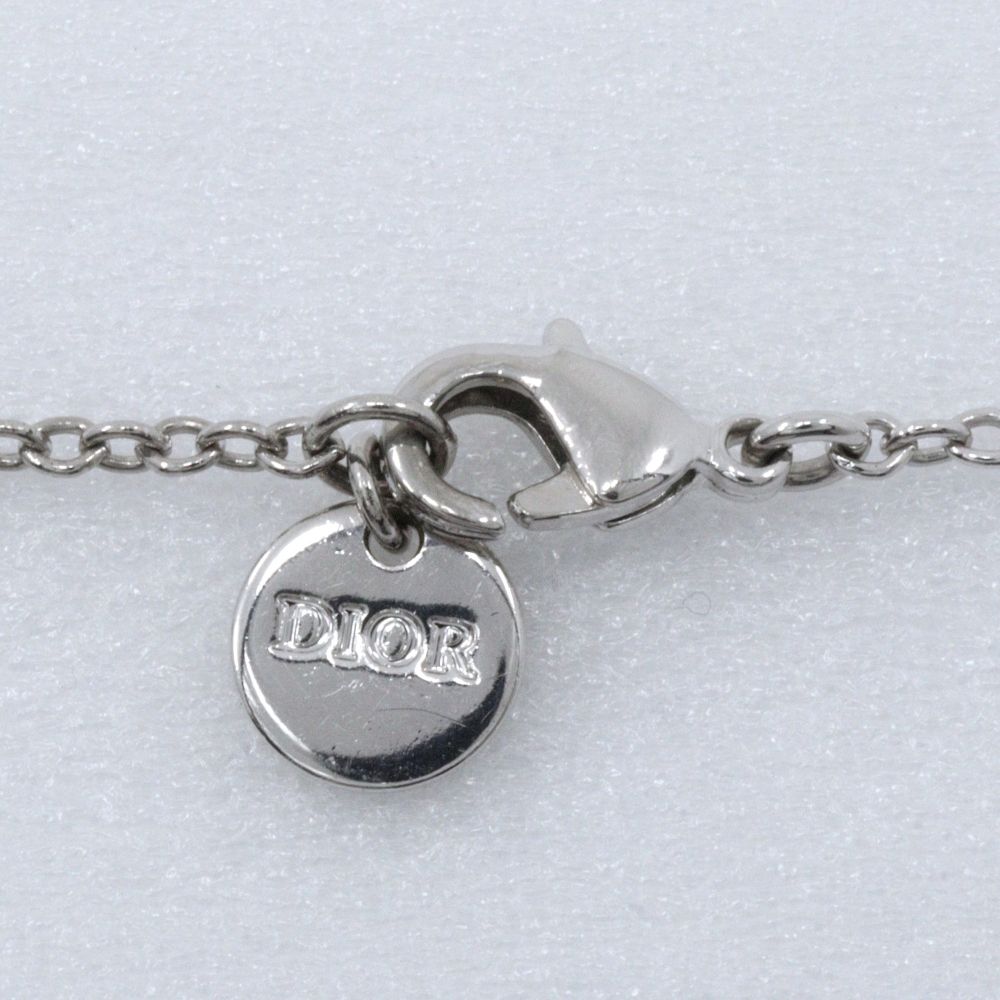Dior CD Logo Metal Rhinestone Necklace — view 6