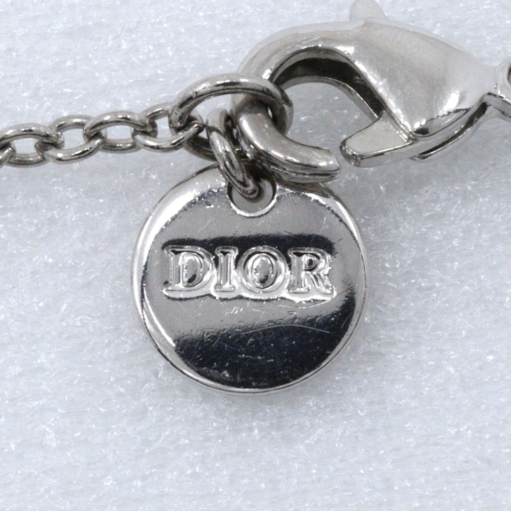 Dior CD Logo Metal Rhinestone Necklace — view 7