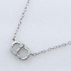 Dior CD Logo Metal Rhinestone Necklace — view 3