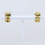 Dior CD Logo Gold Plated Rhinestone Earrings — view 3