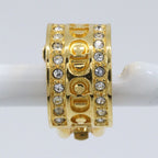 Dior CD Logo Gold Plated Rhinestone Earrings — view 7
