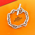 Hermes Chaine D'ancre MM Bracelet 925 Sterling Silver