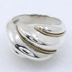 Tiffany & Co Twist Loop Vintage 925 Sterling Silver Gold Ring — view 5