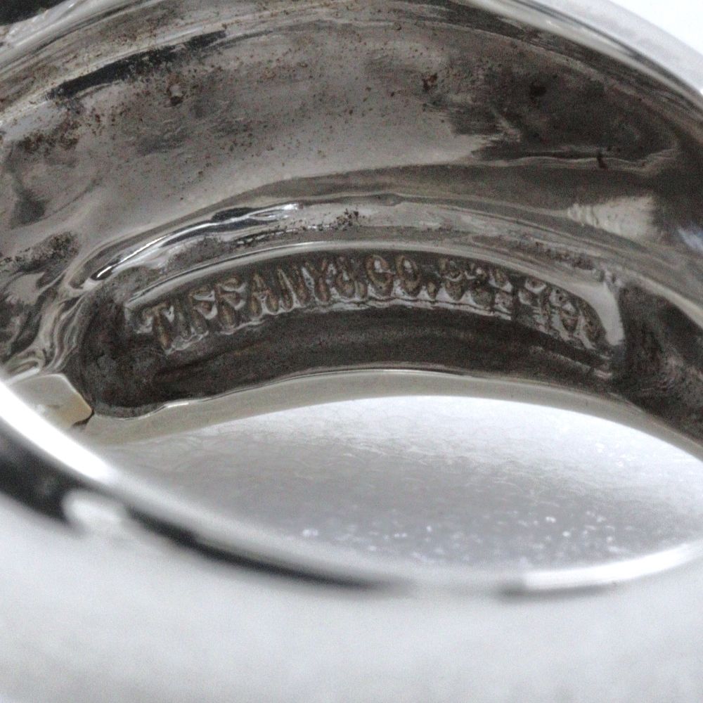Tiffany & Co Twist Loop Vintage 925 Sterling Silver Gold Ring — view 6