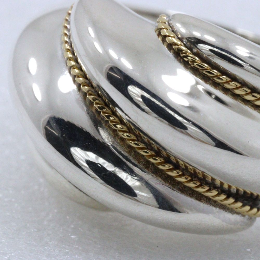 Tiffany & Co Twist Loop Vintage 925 Sterling Silver Gold Ring — view 7