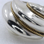 Tiffany & Co Twist Loop Vintage 925 Sterling Silver Gold Ring — view 7