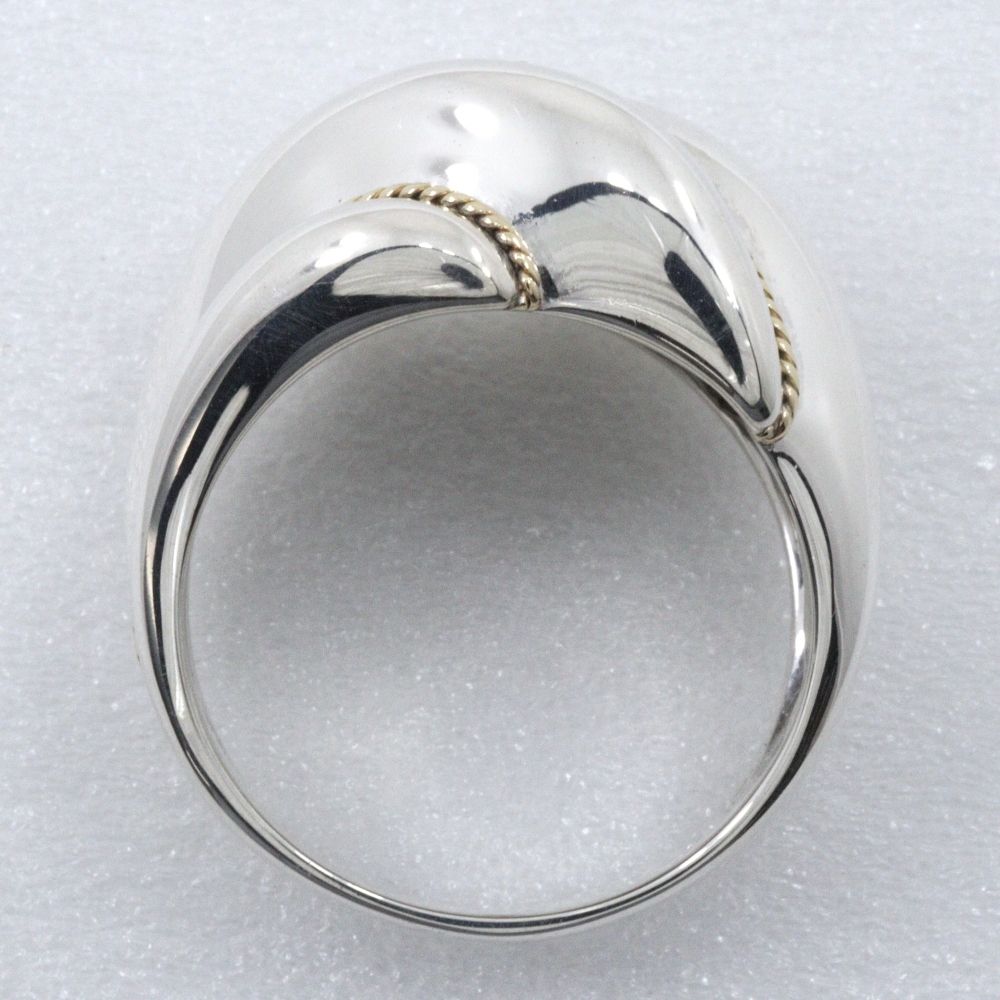 Tiffany & Co Twist Loop Vintage 925 Sterling Silver Gold Ring — view 3