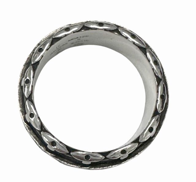 Louis Vuitton Ring LV Drift Logo S Silver Black — view 3