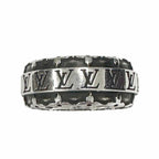 Louis Vuitton Ring LV Drift Logo S Silver Black — view 2