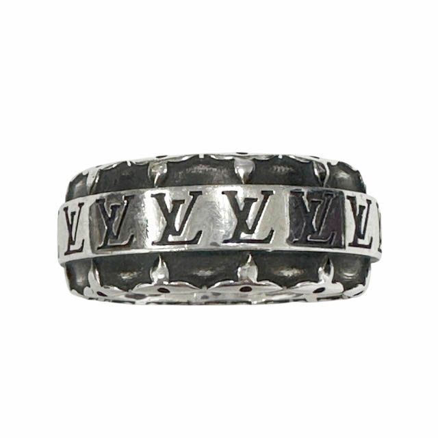 Louis Vuitton Ring LV Drift Logo S Silver Black — view 2