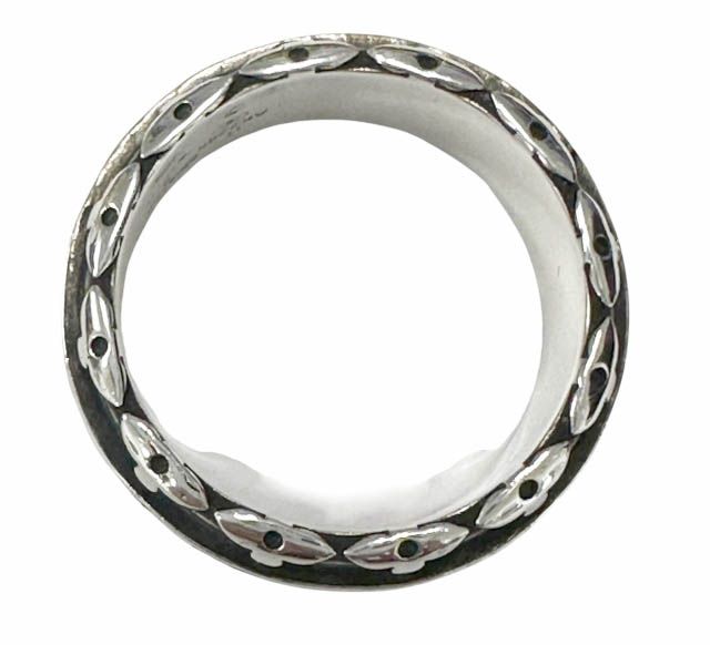 Louis Vuitton Ring LV Drift Logo S Silver Black — view 4