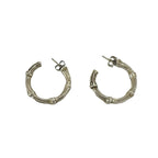Tiffany & Co Vintage Bamboo Hoop Earrings 925 Sterling Silver — view 6