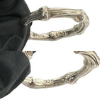 Tiffany & Co Vintage Bamboo Hoop Earrings 925 Sterling Silver — view 3