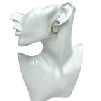 Tiffany & Co Vintage Bamboo Hoop Earrings 925 Sterling Silver — view 2