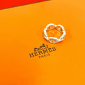Hermes Chaine D'ancre Ring 925 Sterling Silver