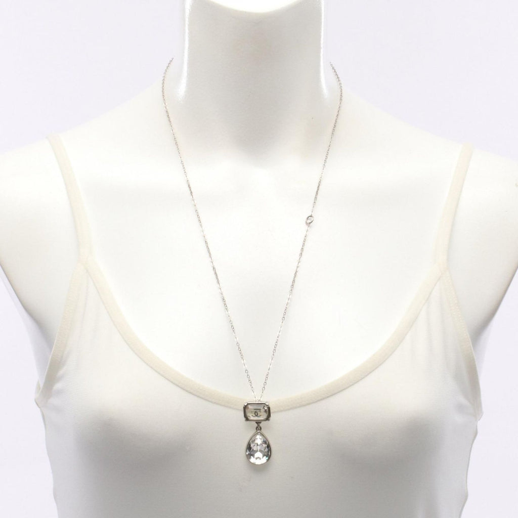 Chanel Necklace CC Logo Drop Stainless Steel — view 5