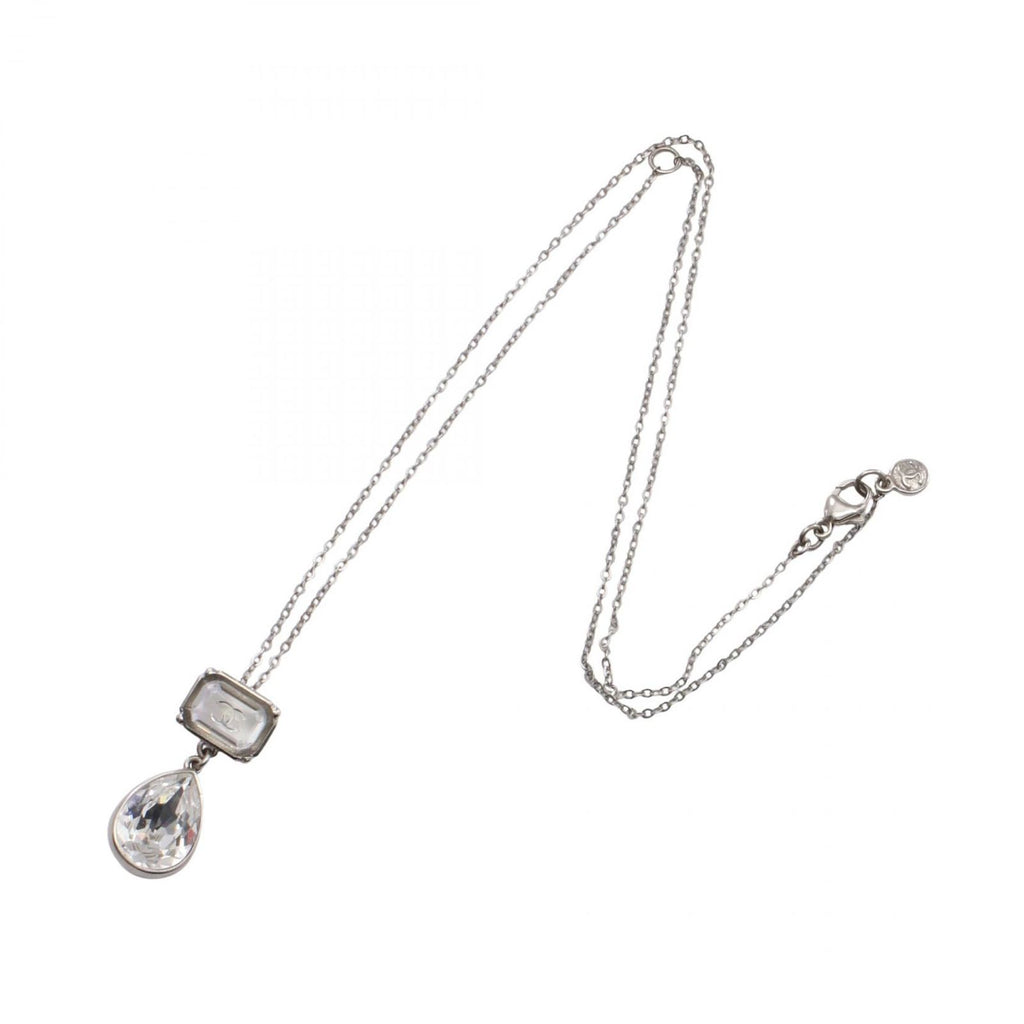 Chanel Necklace CC Logo Drop Stainless Steel — view 3