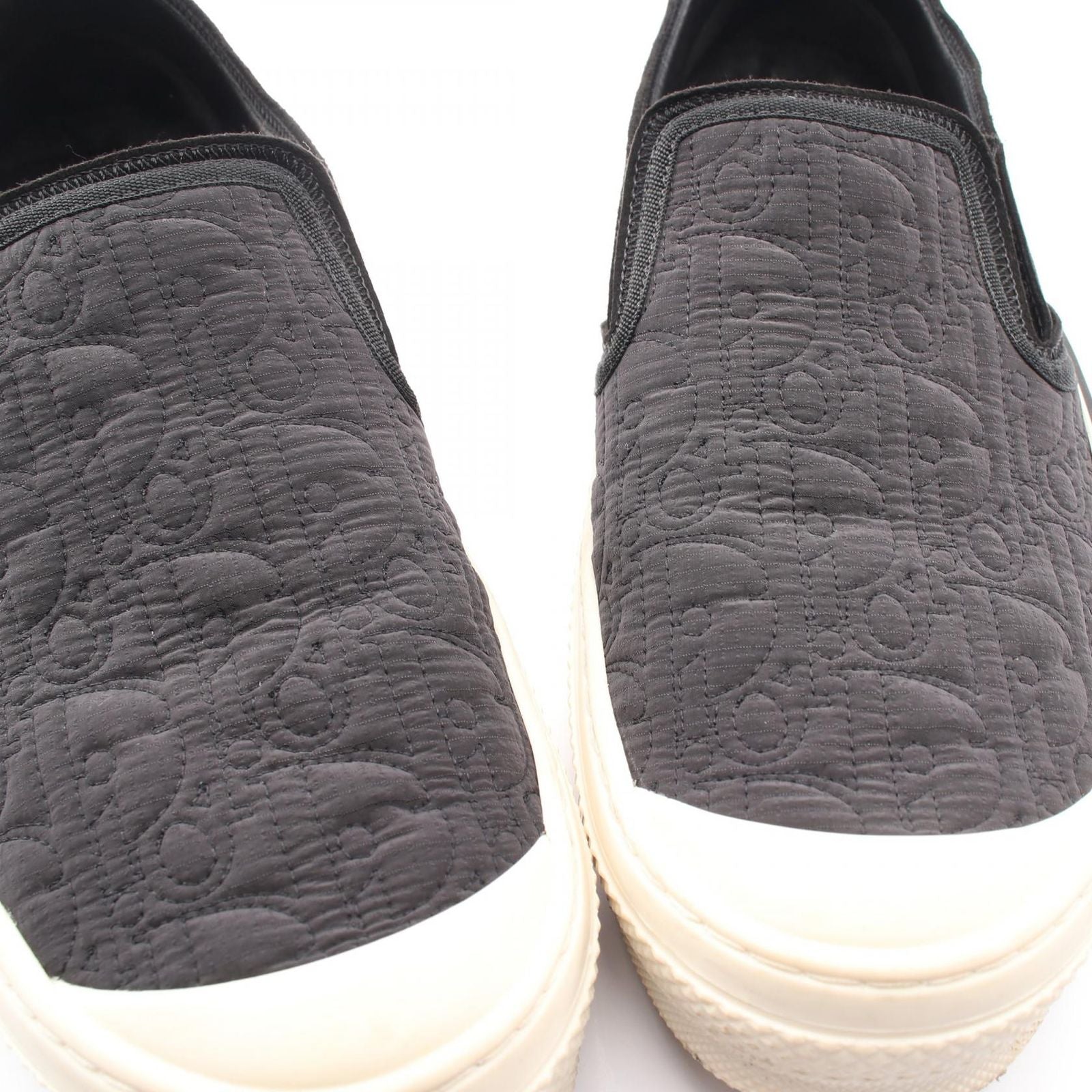 Dior Slip Ons Oblique Jacquard Black Sneakers — view 9