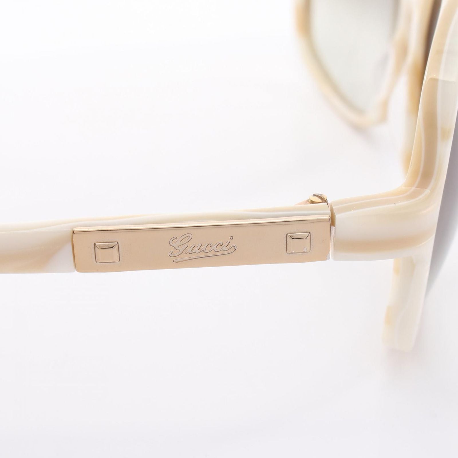 Gucci Sunglasses Gradient Lens White Acetate Eyewear — view 7