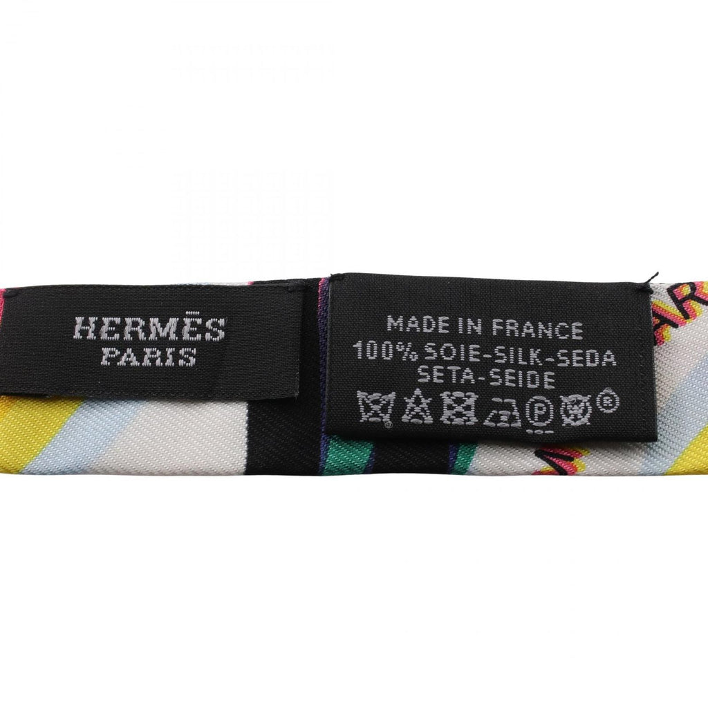 Hermes Scarf Tall Brides de Gala Shadow Black Silk — view 4
