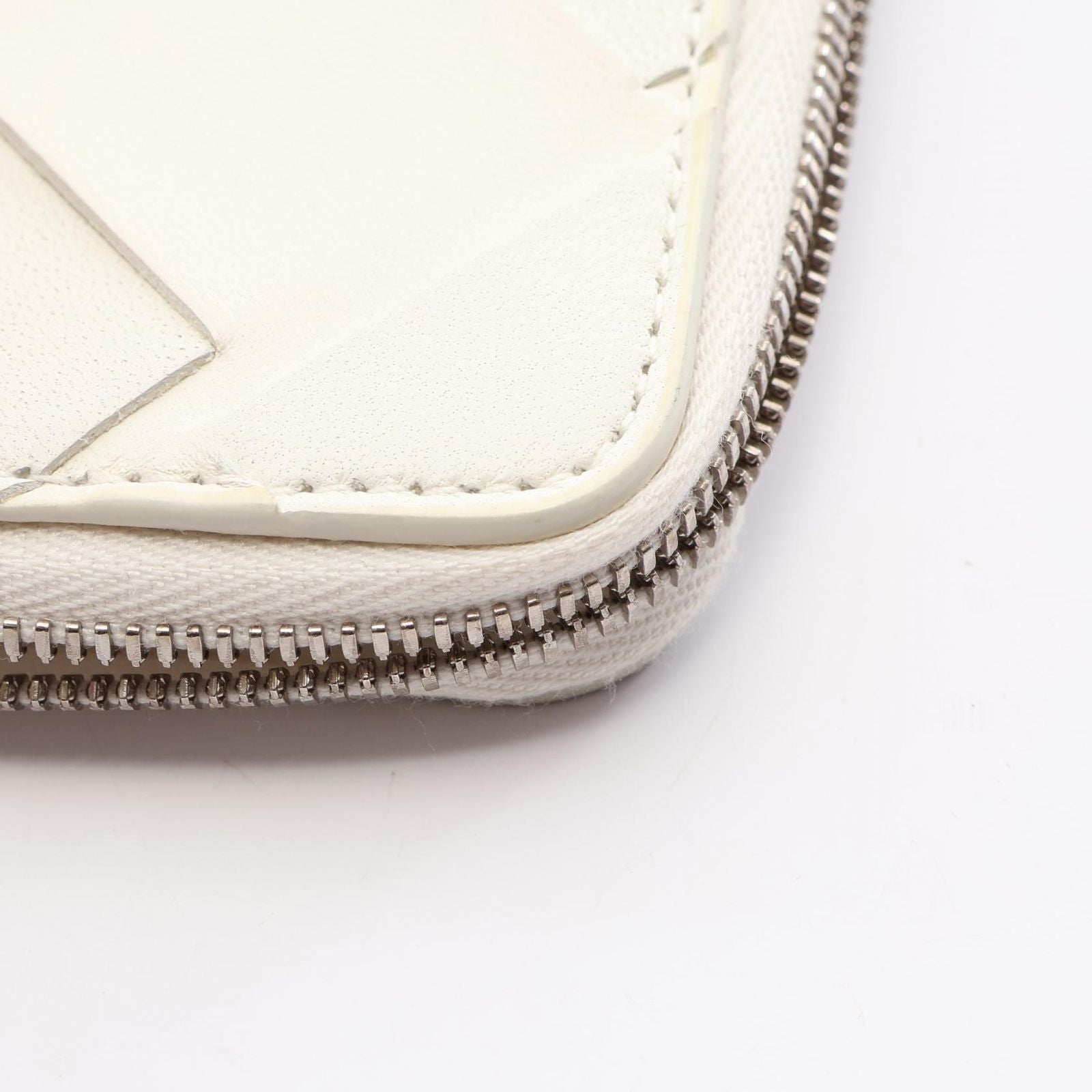 Bottega Veneta Coin Case Maxi Intrecciato White Leather — view 8