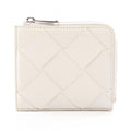 Bottega Veneta Coin Case Maxi Intrecciato White Leather