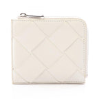 Bottega Veneta Coin Case Maxi Intrecciato White Leather