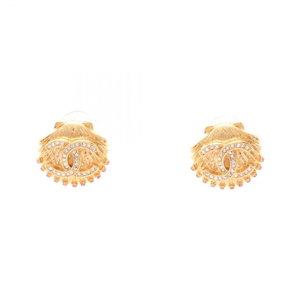 Chanel Earrings CC Logo Shell Motif