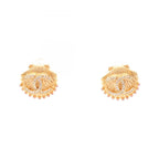 Chanel Earrings CC Logo Shell Motif