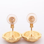 Chanel Earrings CC Logo Shell Motif — view 5