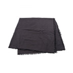 Louis Vuitton Shawl Monogram Black Silk Wool Scarf