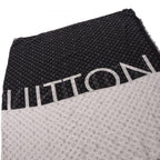 Louis Vuitton Shawl Monogram Split Black Silk Scarf — view 3